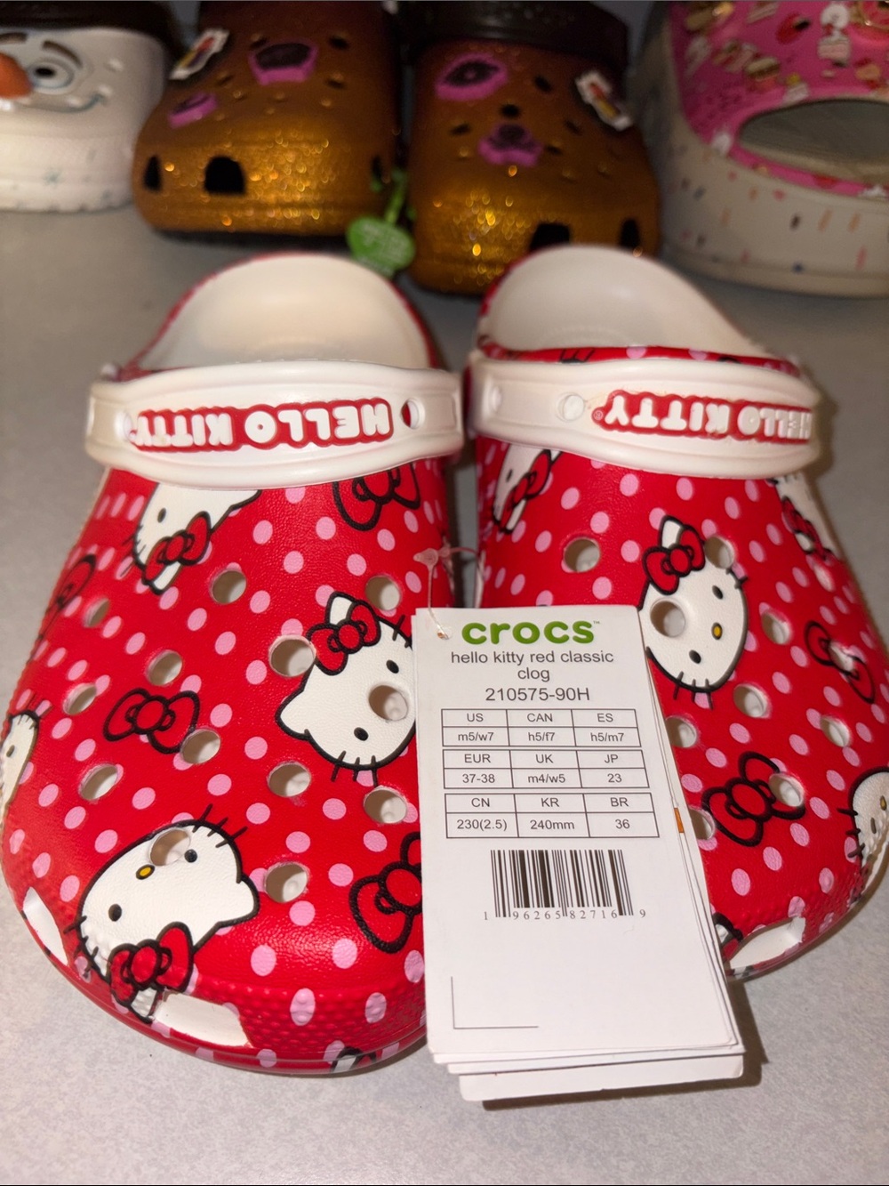CROCS Hello Kitty Red Polka Dot Classic Clog